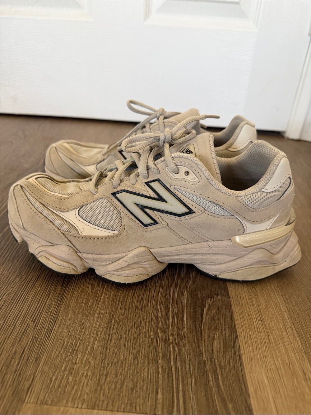 New Balance Kids Light Beige/Tan Athletic Sneakers